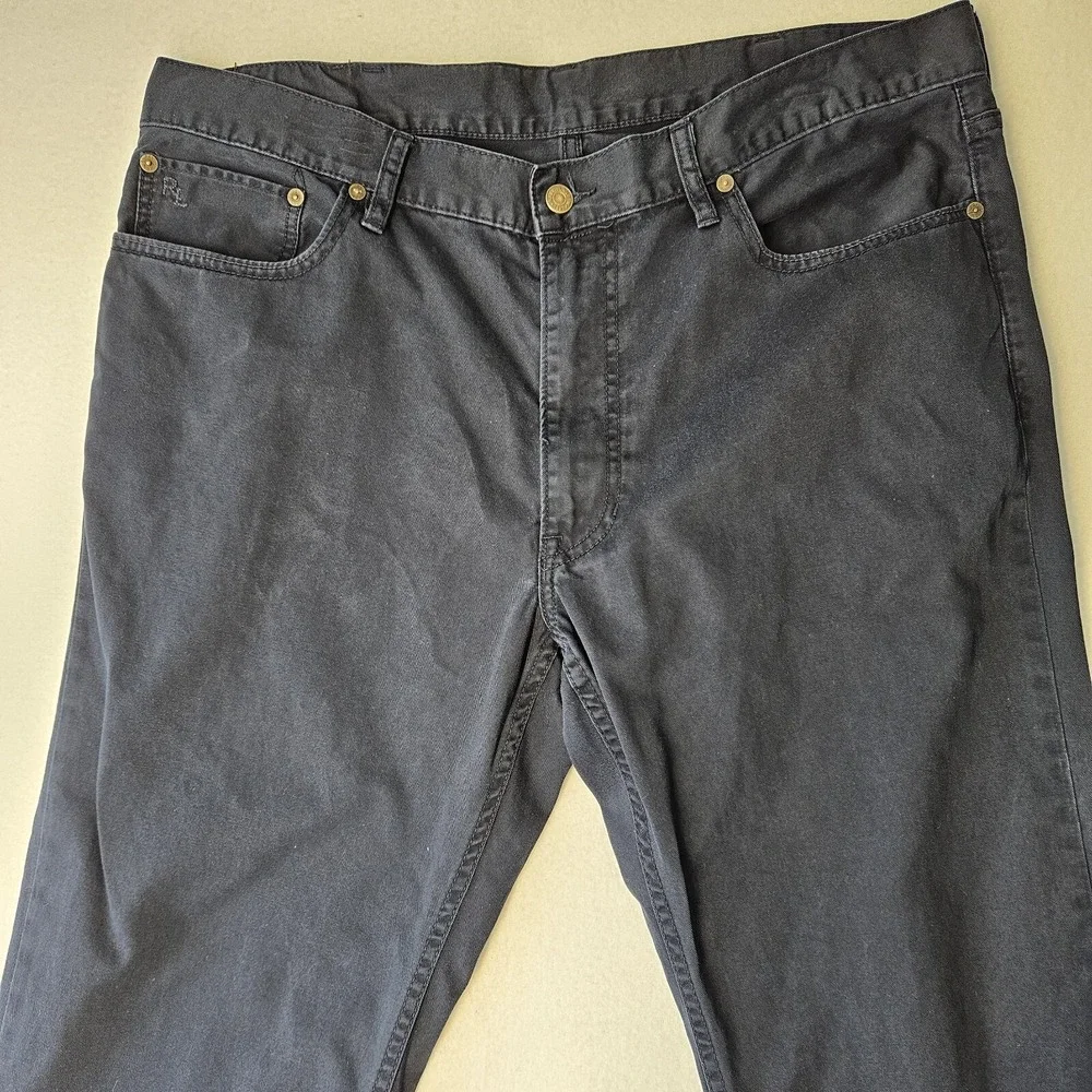 Polo Ralph Lauren Classic Fit Men's Jeans 38x34 Dark Wash Blue Zip Fly Straight